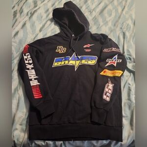 DIESEL Alpinestars Collaboration Hoodie Men's Size Large Very Rare‎